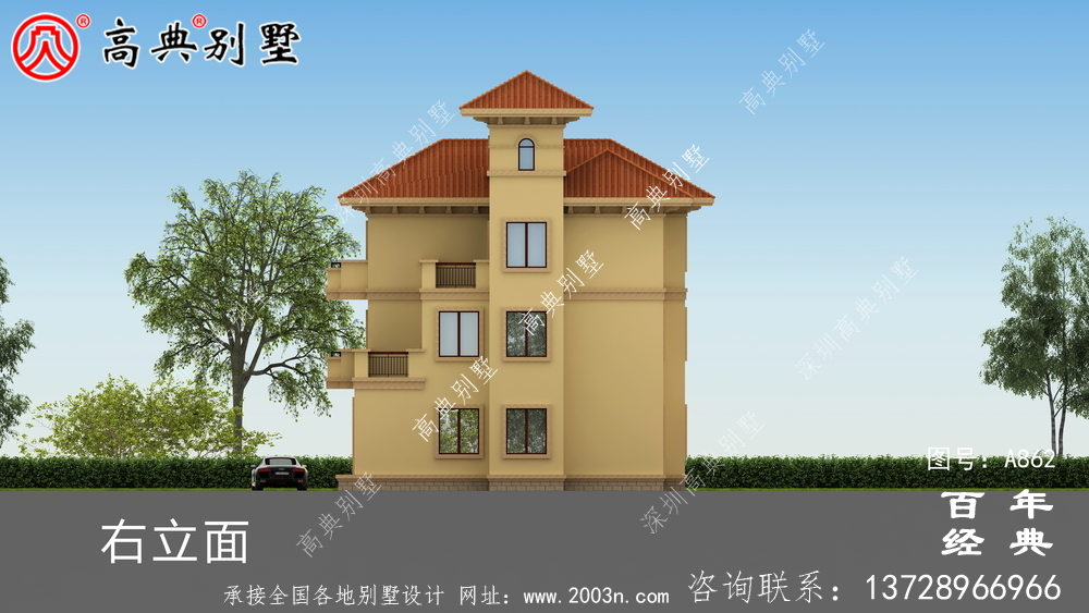 歐式自建四層別墅設(shè)計(jì)圖紙及效果圖_農(nóng)村四層別墅設(shè)計(jì)