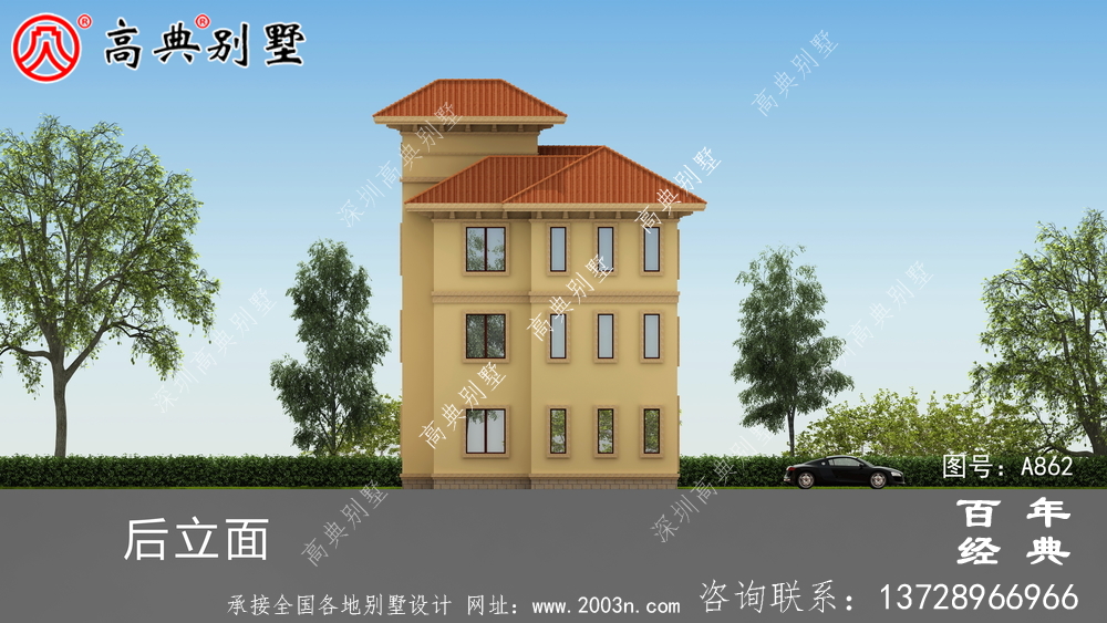 歐式自建四層別墅設(shè)計(jì)圖紙及效果圖_農(nóng)村四層別墅設(shè)計(jì)