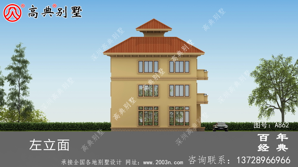 歐式自建四層別墅設(shè)計(jì)圖紙及效果圖_農(nóng)村四層別墅設(shè)計(jì)