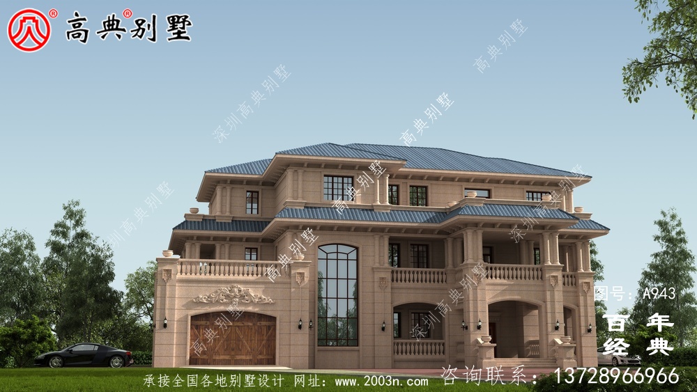 农村三层车库实用型别墅设计图_新农村别墅的布局图设计 农村三层车库实用型别墅设计图_新农村别墅的布局图设计
