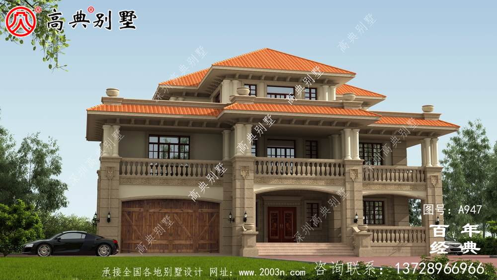 欧式三层带车库别墅设计图纸及效果图_三层别墅设计图 欧式三层带车库别墅设计图纸及效果图_三层别墅设计图