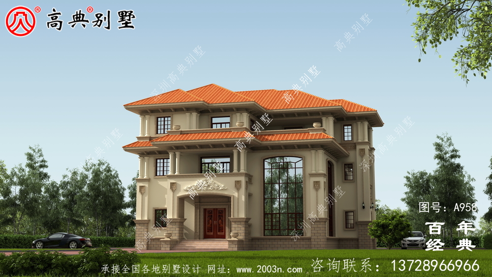 欧式三层带露台复式别墅设计图纸及效果图_三层别墅图纸 欧式三层带露台复式别墅设计图纸及效果图_三层别墅图纸