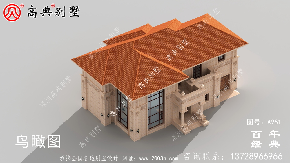 两层带车库的农村别墅设计图纸及效果图_两层农村自建别墅设计图