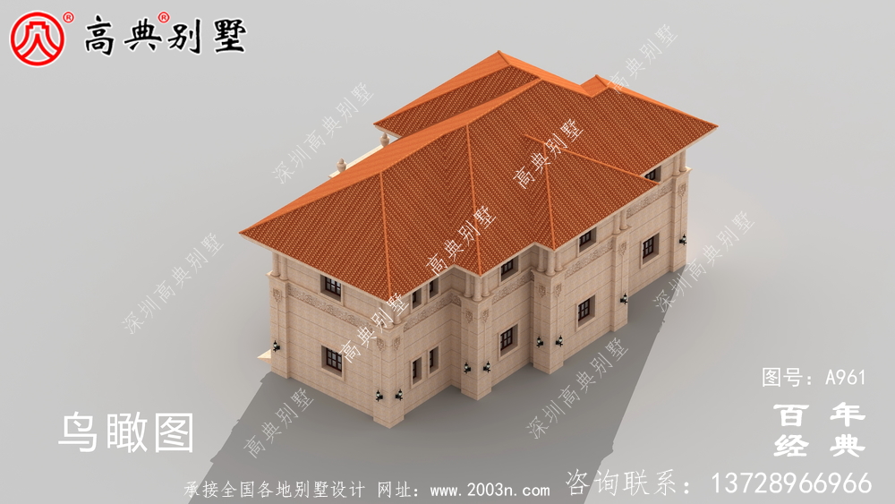 两层带车库的农村别墅设计图纸及效果图_两层农村自建别墅设计图
