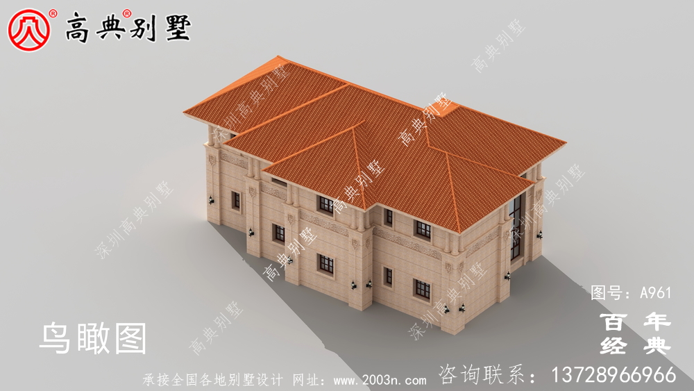两层带车库的农村别墅设计图纸及效果图_两层农村自建别墅设计图