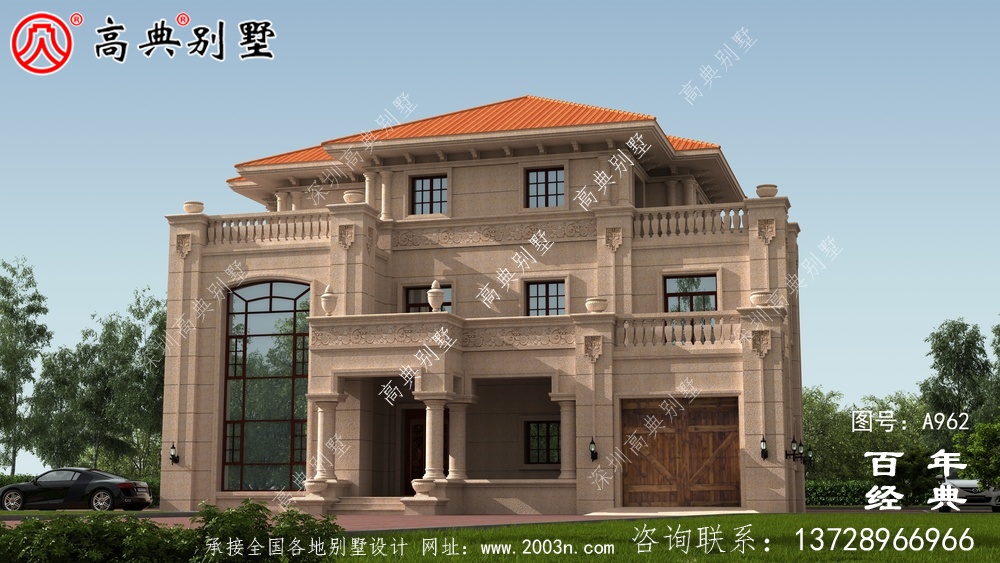欧式大气复式三层别墅设计施工图及效果图_三层别墅图纸 欧式大气复式三层别墅设计施工图及效果图_三层别墅图纸