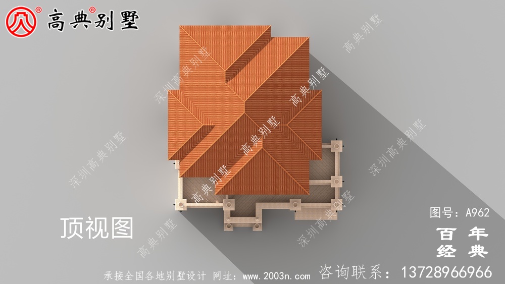 欧式大气复式三层别墅设计施工图及效果图_三层别墅图纸