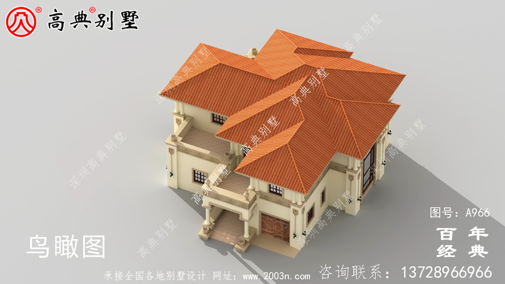 新农村建设二层带车库乡村小别墅设计图纸_农村双层自建房别墅图纸