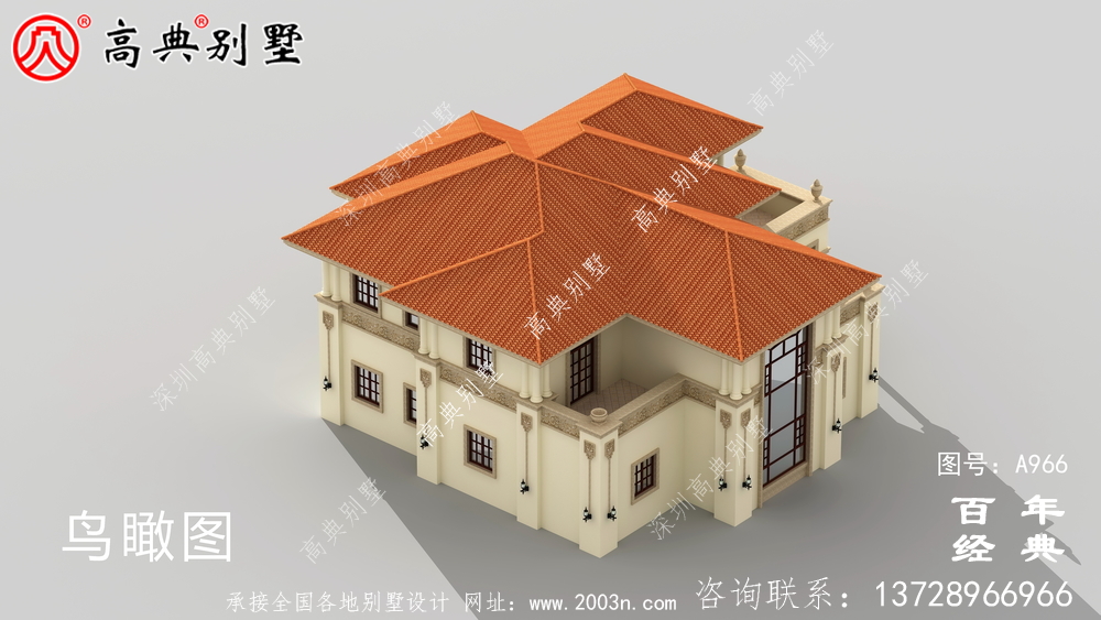 新农村建设二层带车库乡村小别墅设计图纸_农村双层自建房别墅图纸