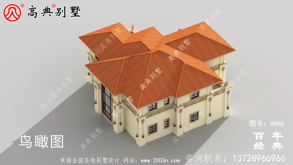 新农村建设二层带车库乡村小别墅设计图纸_农村双层自建房别墅图纸