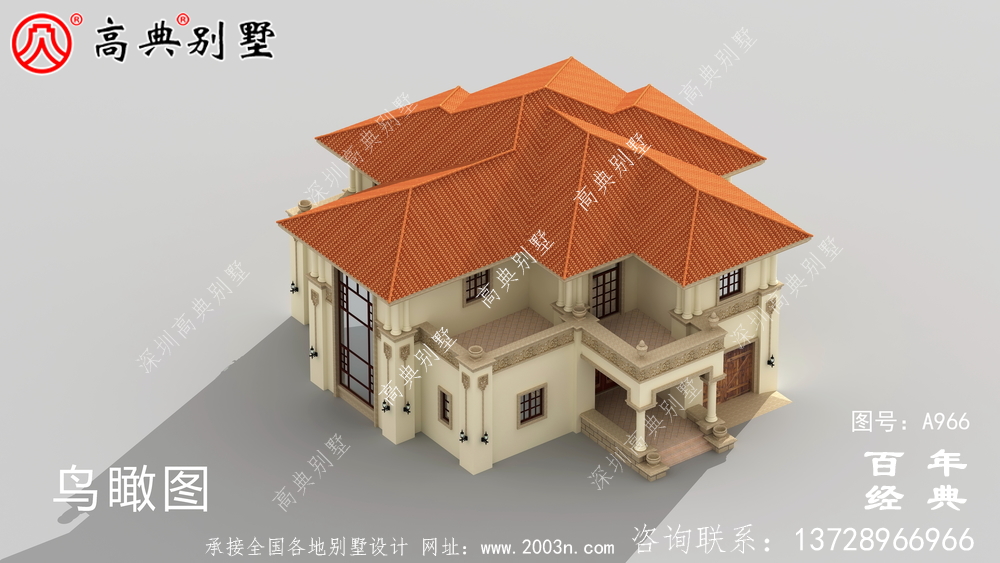 新农村建设二层带车库乡村小别墅设计图纸_农村双层自建房别墅图纸