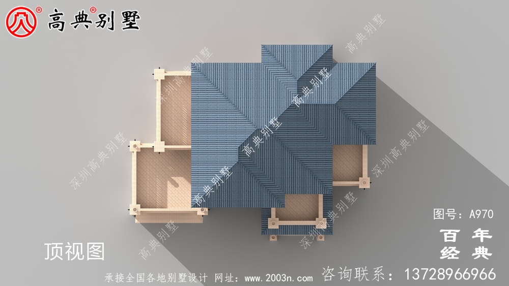 農村復式四層帶車庫別墅設計圖與效果圖_四層鄉村住宅設計圖
