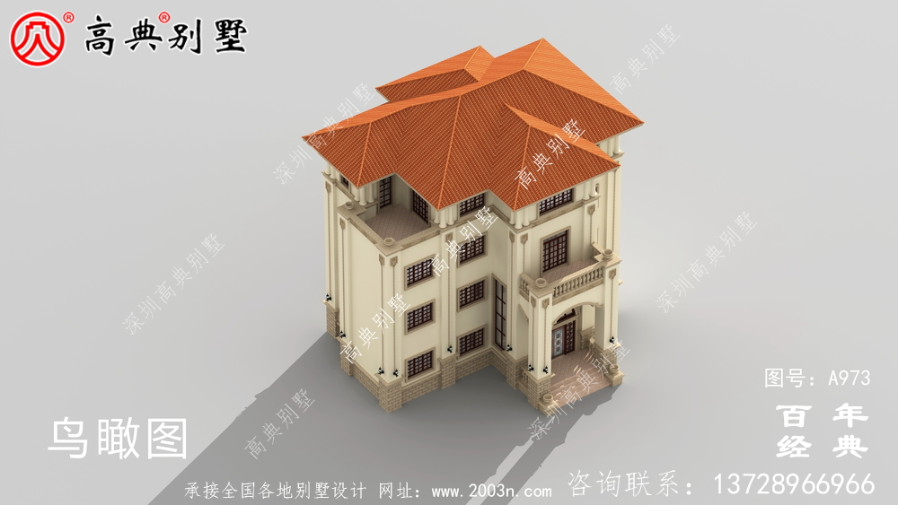歐式四層獨棟別墅設(shè)計圖紙及效果圖_四層鄉(xiāng)村住宅設(shè)計圖