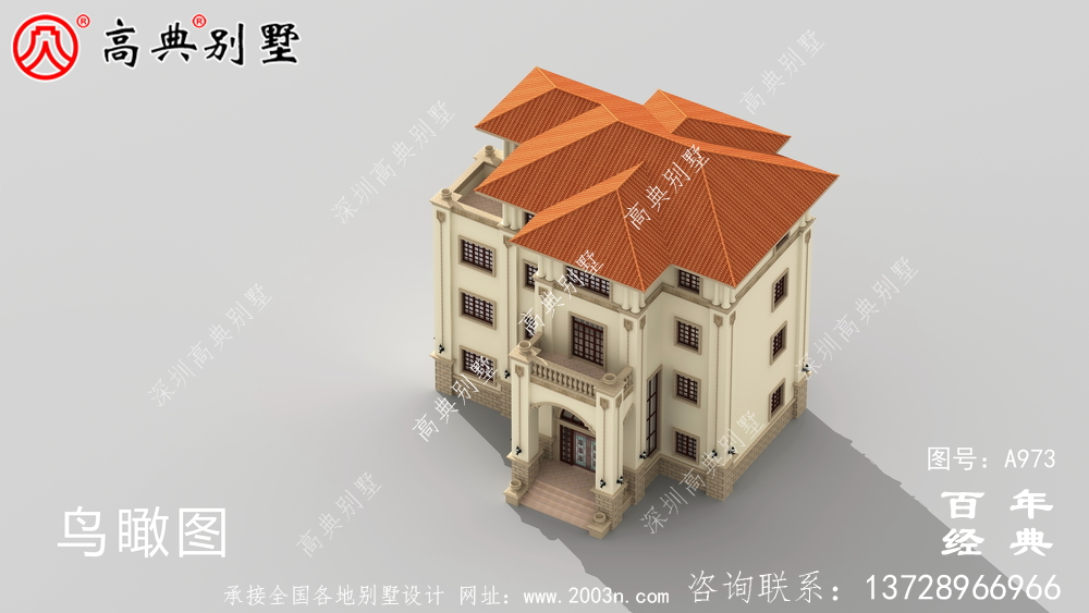 歐式四層獨棟別墅設(shè)計圖紙及效果圖_四層鄉(xiāng)村住宅設(shè)計圖