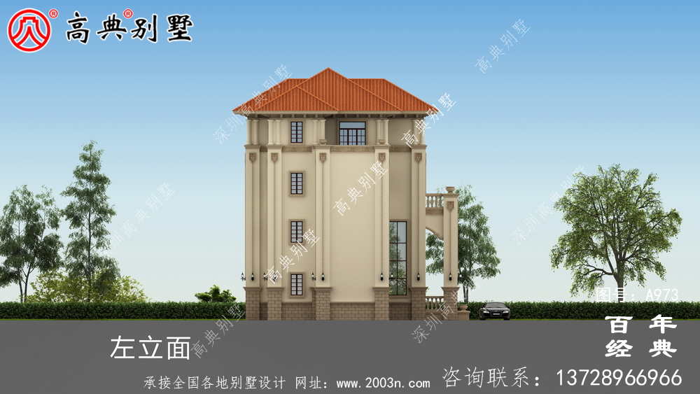 歐式四層獨棟別墅設(shè)計圖紙及效果圖_四層鄉(xiāng)村住宅設(shè)計圖
