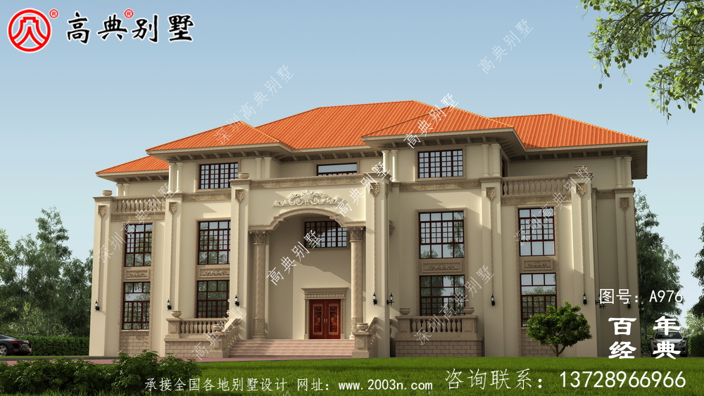 三层豪华欧式别墅设计图及效果图_三层农村别墅设计图