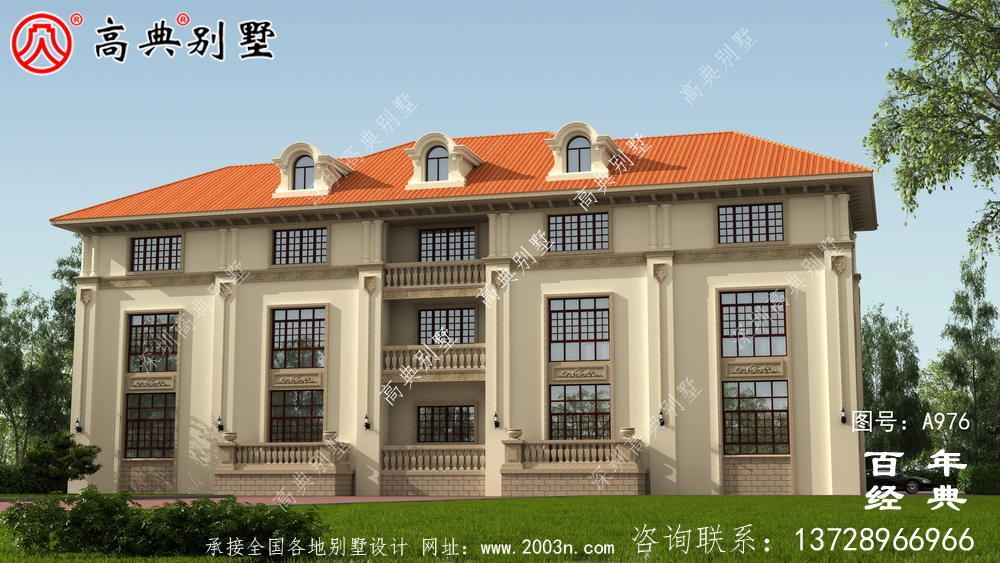 三层豪华欧式别墅设计图及效果图_三层农村别墅设计图
