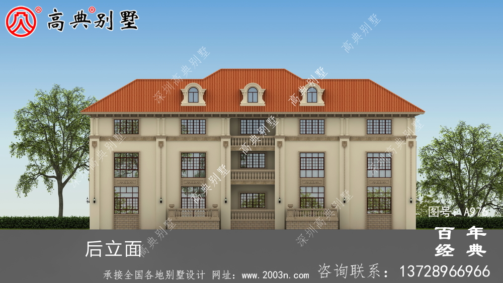 三层豪华欧式别墅设计图及效果图_三层农村别墅设计图