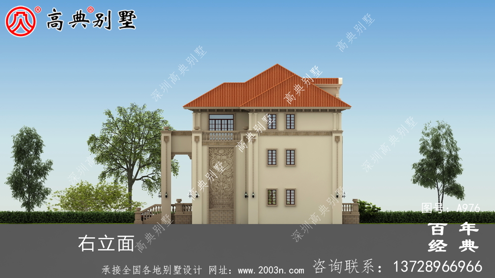 三层豪华欧式别墅设计图及效果图_三层农村别墅设计图