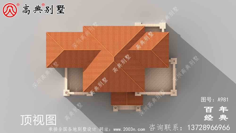 欧式三层复式别墅带露台设计图纸及效果图_乡村三层别墅设计图