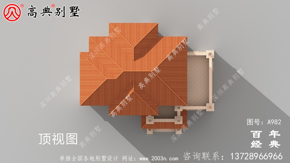 歐式四層帶陽臺復式豪宅別墅設計圖紙及效果圖_四層別墅外觀效果圖