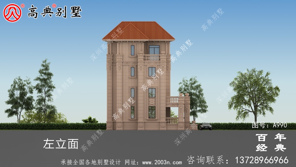 歐式四層復式豪華別墅設計整套工程圖紙_四層別墅設計圖紙