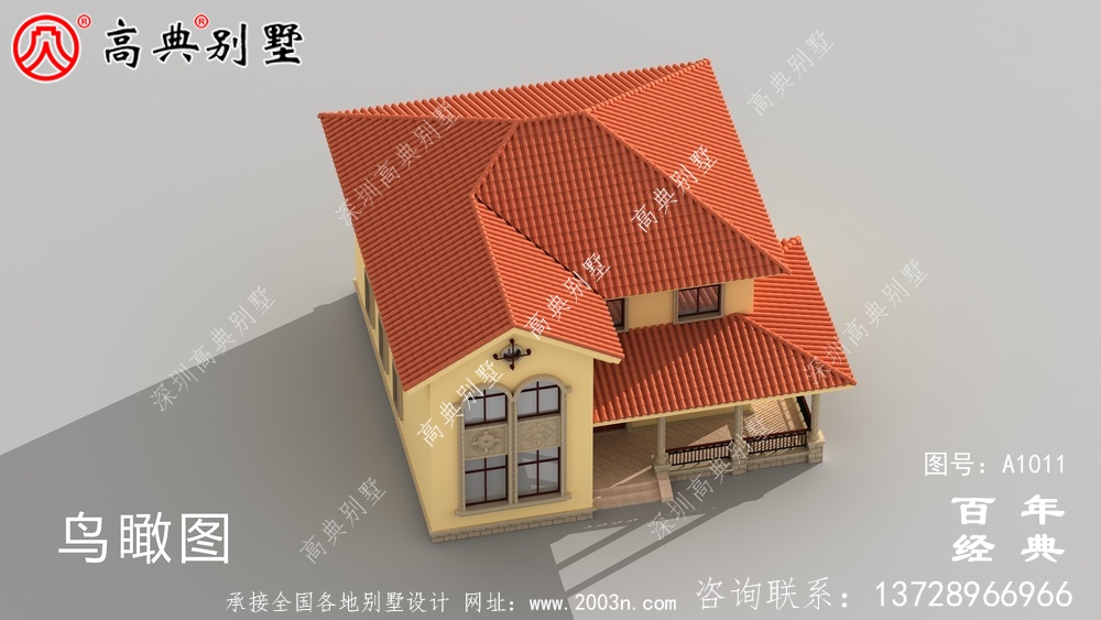 农村经济型两层别墅设计图纸及效果图_两层自建住宅设计图