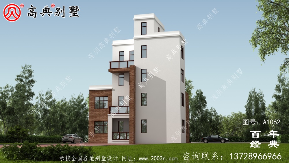 五層現(xiàn)代風(fēng)格別墅設(shè)計圖紙及效果圖_五層別墅外觀設(shè)計圖紙