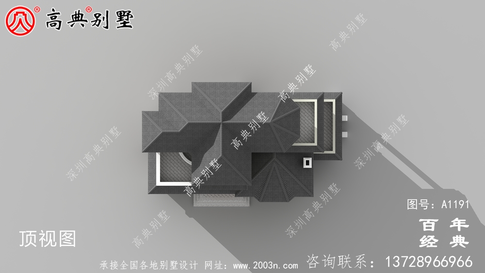 乡村风情三层农村别墅外观设计效果图_乡村三层别墅设计图纸