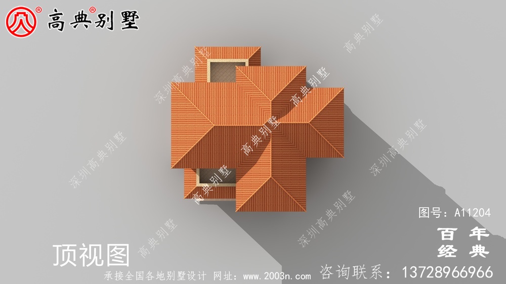 两层欧式小别墅外观世纪效果图及施工图设计_两层别墅设计图