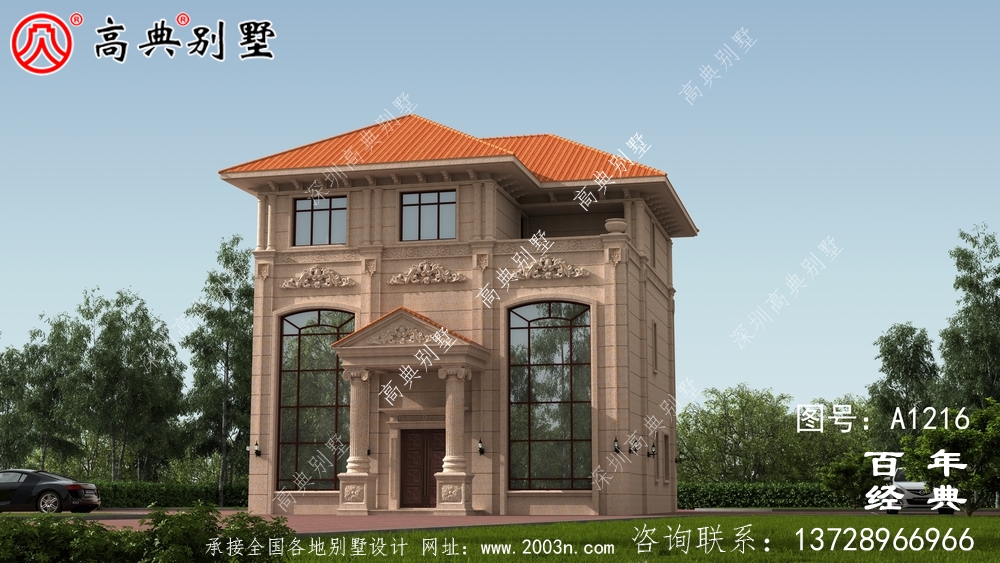三层欧式石材复式别墅外观设计效果图_乡村三层别墅设计图纸 三层欧式石材复式别墅外观设计效果图_乡村三层别墅设计图纸