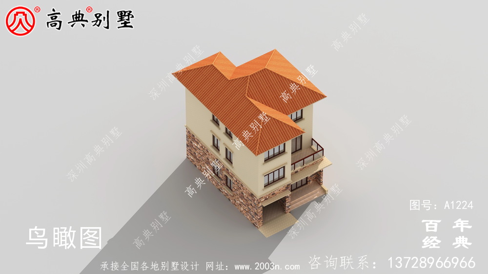 乡村三层别墅外观设计效果图_农村三层别墅设计图