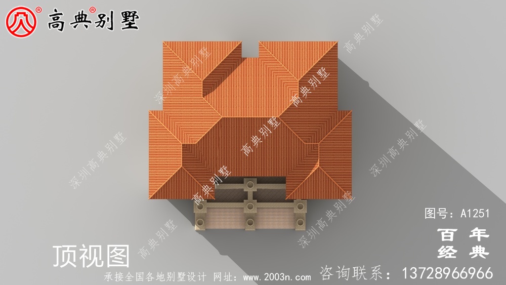 鄉村歐式三層雙拼別墅效果圖及施工圖_三層別墅設計圖