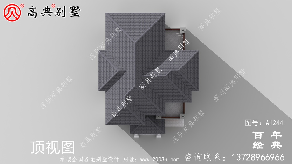 新中式三層帶車庫農(nóng)村別墅外觀效果圖及施工圖設(shè)計_三層別墅設(shè)計圖紙