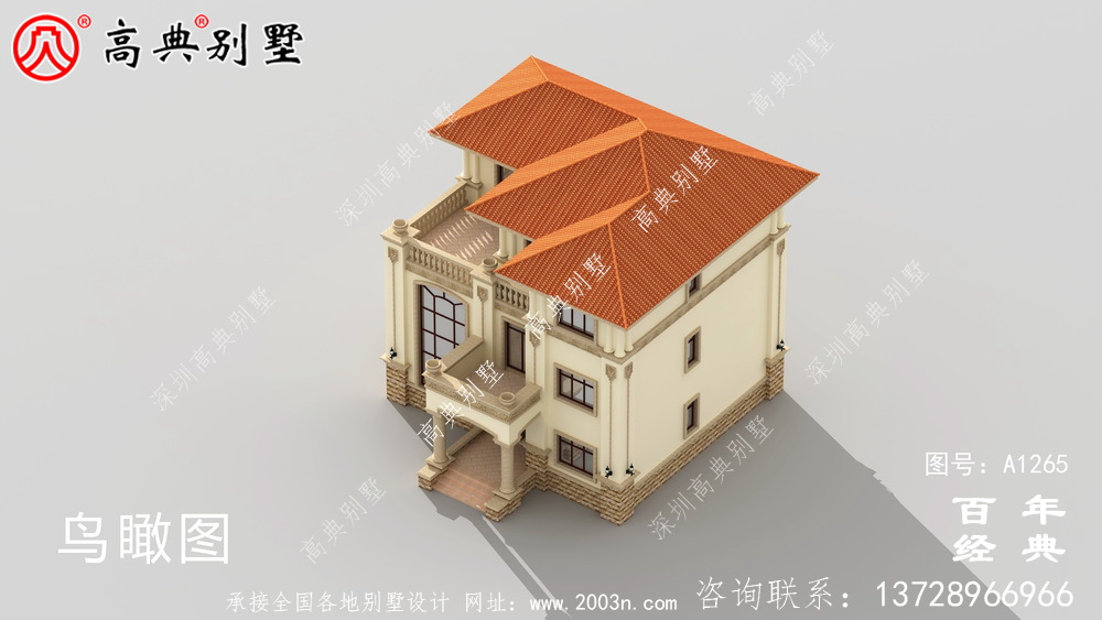 复式三层欧式别墅楼房设计图纸_三层别墅图纸
