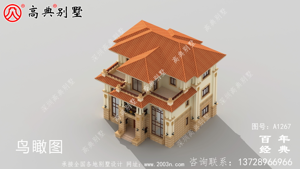 欧式三层复式别墅效果图_农村三层别墅图纸