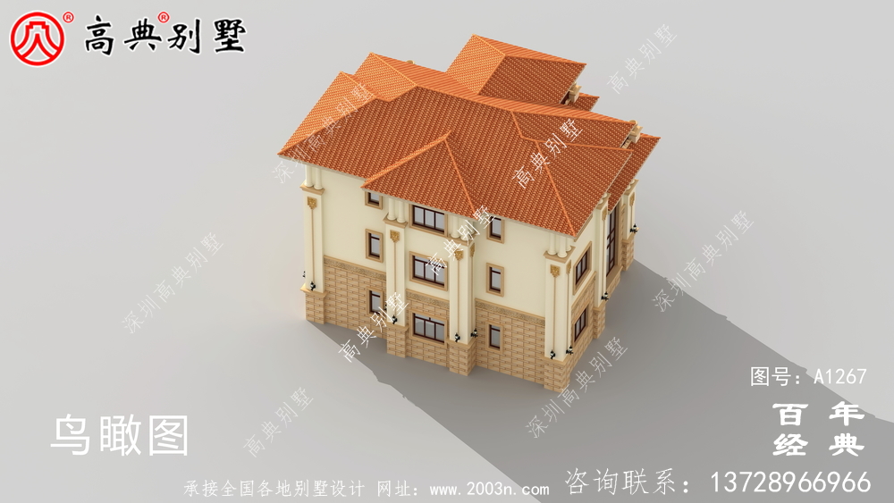 欧式三层复式别墅效果图_农村三层别墅图纸