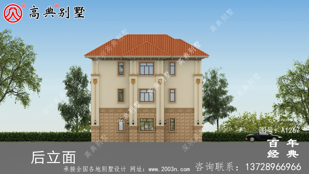 欧式三层复式别墅效果图_农村三层别墅图纸