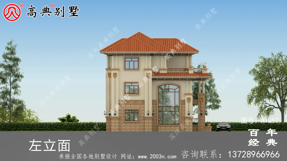 欧式三层复式别墅效果图_农村三层别墅图纸