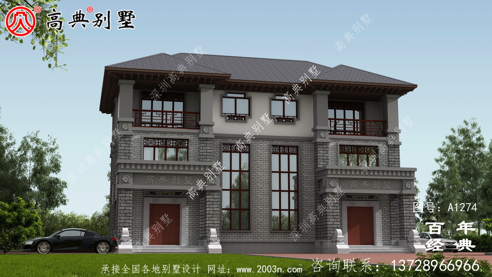 新中式双拼复式三层别墅设计图纸_农村三层别墅图纸 新中式双拼复式三层别墅设计图纸_农村三层别墅图纸