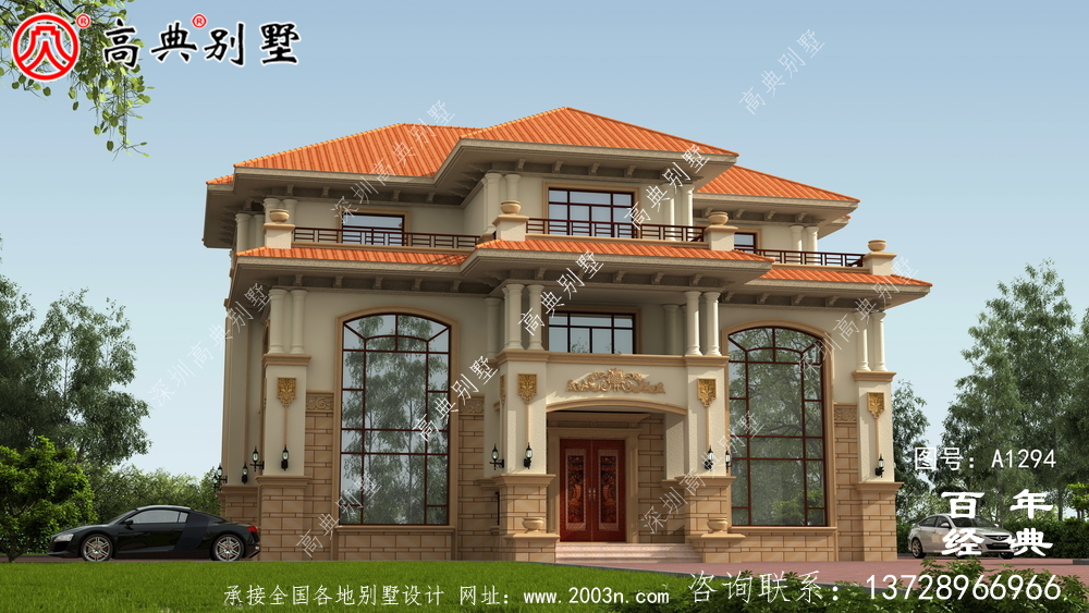 高档三层复式别墅设计图纸_农村三层别墅设计图纸