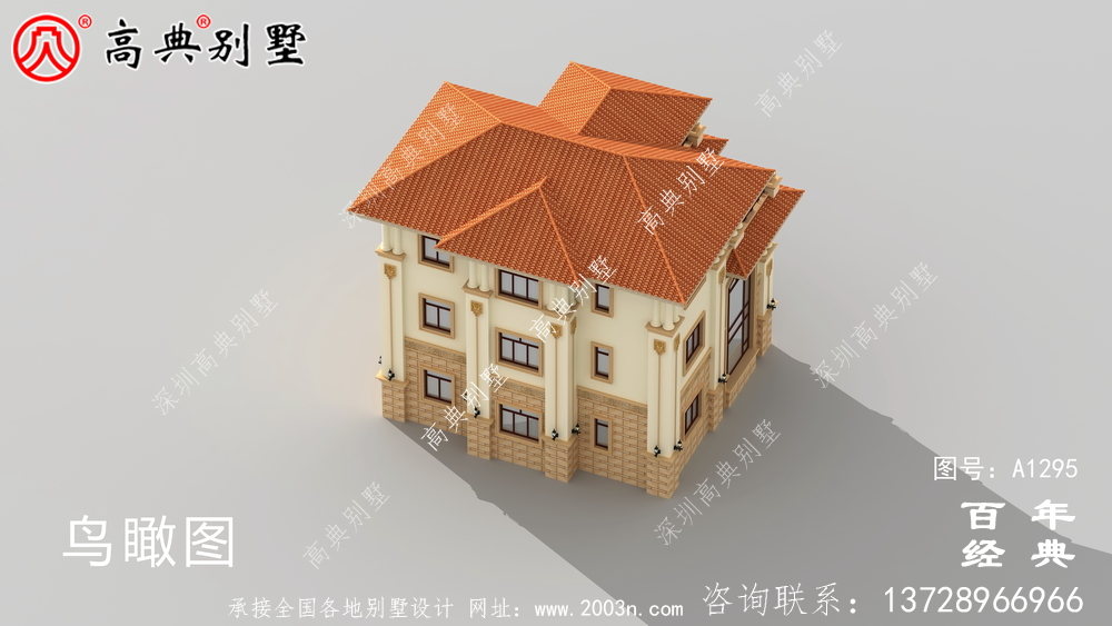 欧式农村复式三层小别墅效果图_农村三层别墅设计图纸