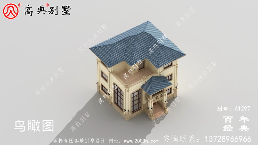 复式三层欧式别墅外观效果图及施工图设计_农村三层别墅设计图
