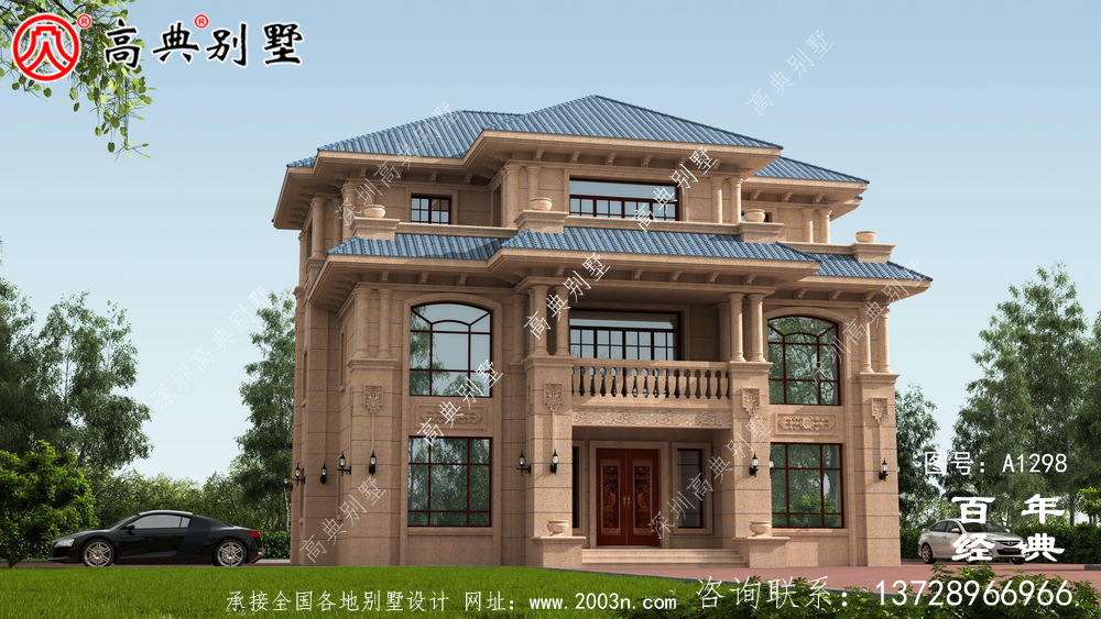 三层欧式别墅外观效果图及施工图设计_农村三层别墅设计图 三层欧式别墅外观效果图及施工图设计_农村三层别墅设计图