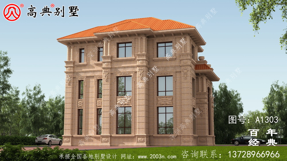 农村自建复式三层别墅设计图纸及效果图_农村三层别墅设计图