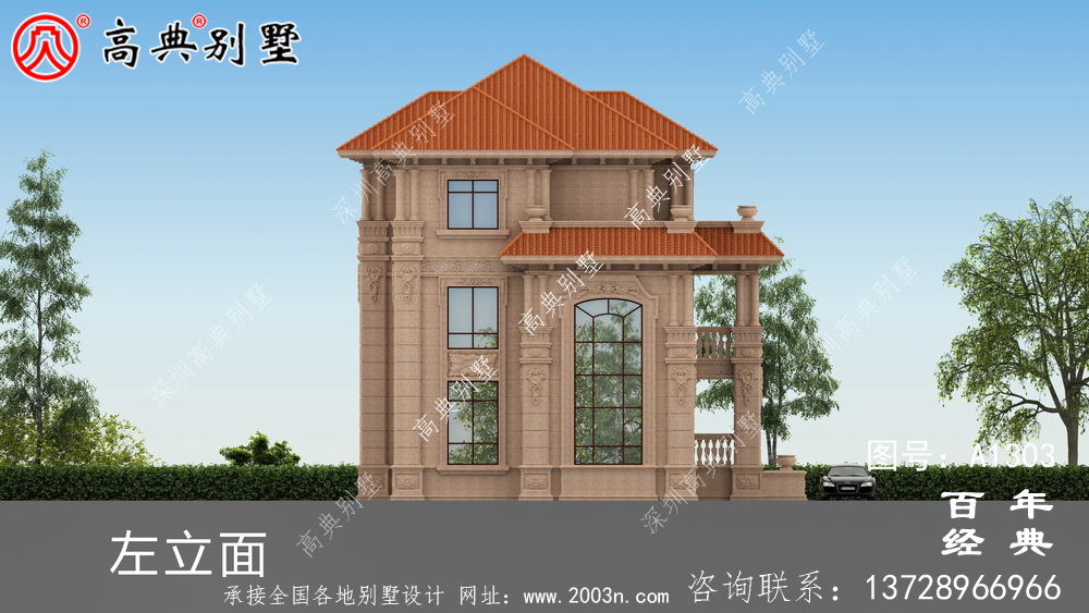 农村自建复式三层别墅设计图纸及效果图_农村三层别墅设计图