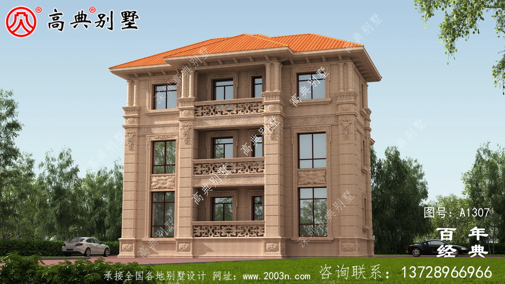 农村自建三层欧式别墅施工图设计_农村三层别墅设计图