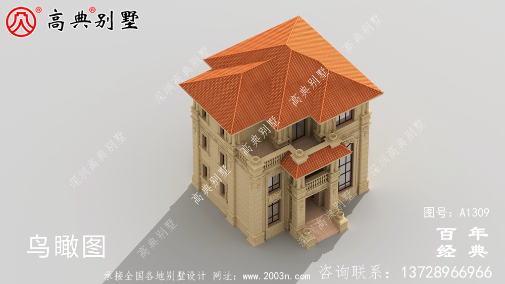 新中式三层复式大气欧式别墅施工图设计_农村三层别墅设计图