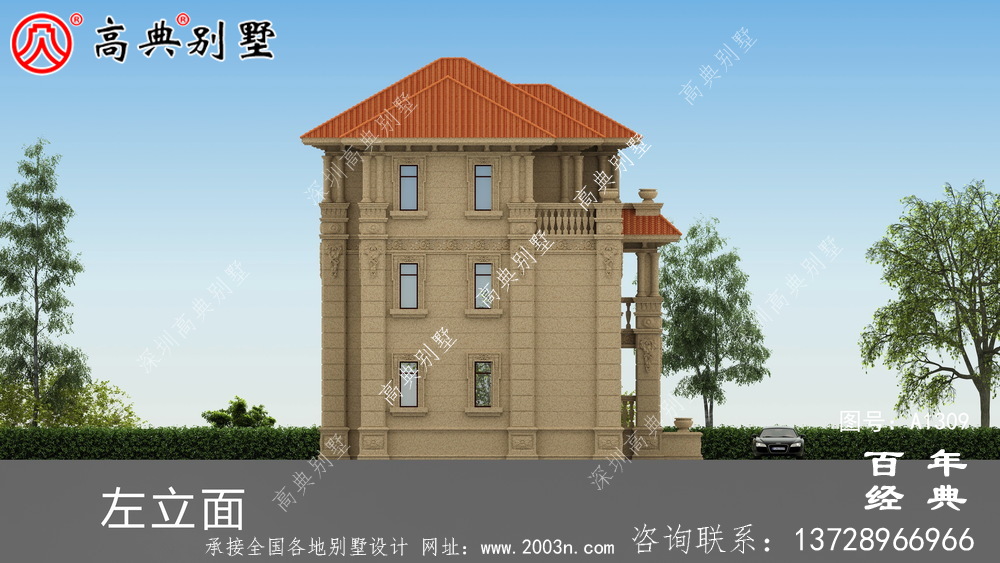 新中式三层复式大气欧式别墅施工图设计_农村三层别墅设计图
