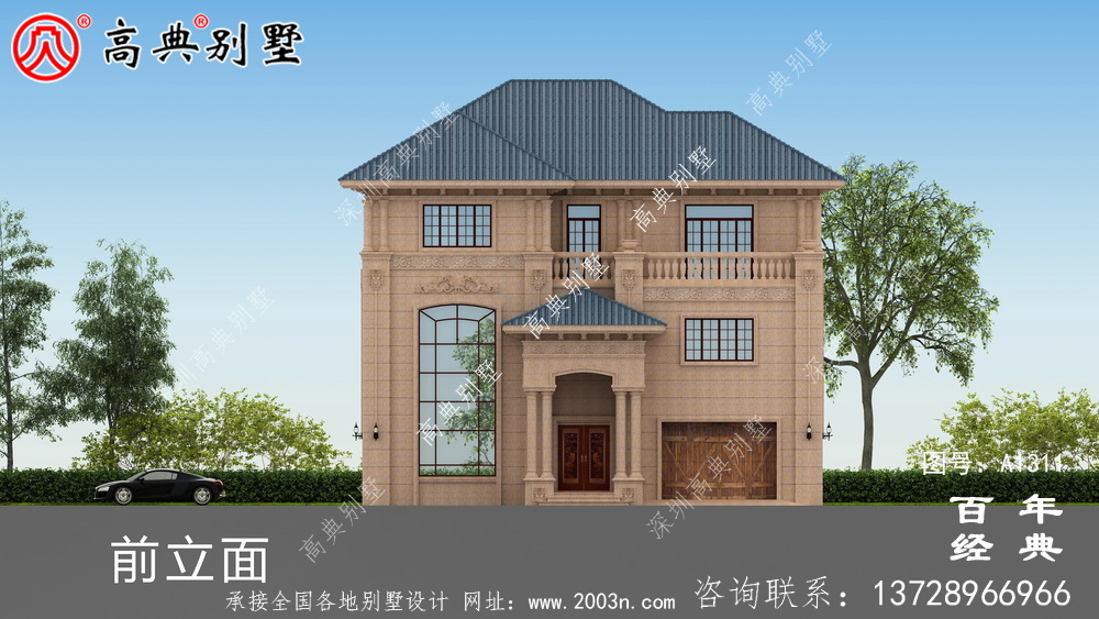 农村三层复式欧式别墅效果图_农村三层别墅图纸设计